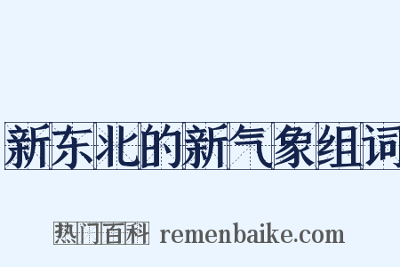 新东北的新气象组词是什么意思的图片